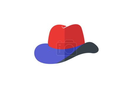 Ilustración de Sombrero, Headwear, Moda, icono de color plano, icono perfecto de píxel - Imagen libre de derechos