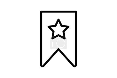 Illustration for Favorite, Liked, Preferences, line icon, outline icon, pixel perfect icon - Royalty Free Image