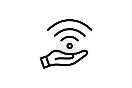 Illustration for Internet of Things Connectivity line icon, outline icon, vector, pixel perfect icon - Royalty Free Image