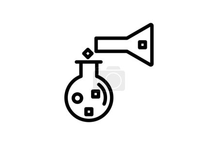 Illustration for Experimentation Process line icon, outline icon, vector, pixel perfect icon - Royalty Free Image