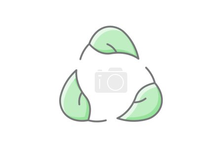 Sustainability and Eco-friendly Practices awesome lineal color icon, color outline icon, vector, pixel perfect icon