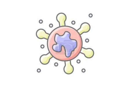 Illustration for Microorganism and Cellular Biology awesome lineal color icon, color outline icon, vector, pixel perfect icon - Royalty Free Image