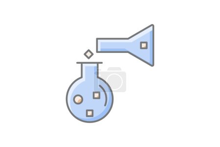 Illustration for Experimentation Process awesome lineal color icon, color outline icon, vector, pixel perfect icon - Royalty Free Image