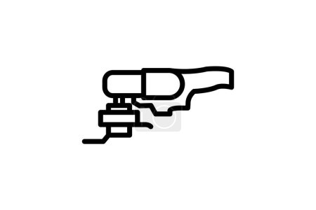 Illustration for Oscillating Tool line icon, outline icon, vector, pixel perfect icon - Royalty Free Image