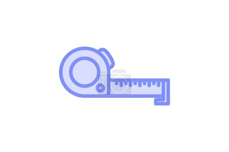 Illustration for Tape Measure color outline icon , vector, pixel perfect, illustrator file - Royalty Free Image