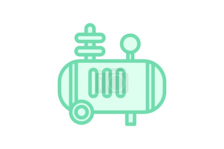 Illustration for Air Compressor color outline icon , vector, pixel perfect, illustrator file - Royalty Free Image