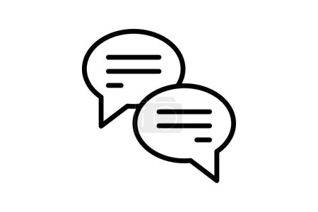 Comments black outline icon , vector, pixel perfect, illustrator file