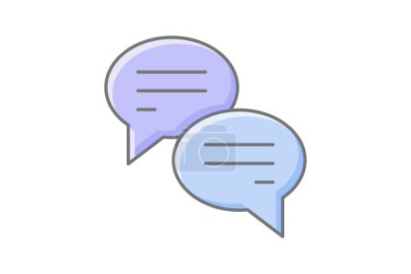 Comments awesome lineal color icon , vector, pixel perfect, illustrator file