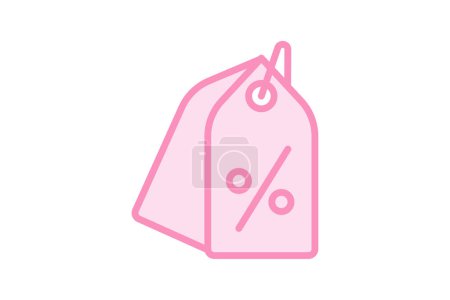 Illustration for Tags color outline icon , vector, pixel perfect, illustrator file - Royalty Free Image
