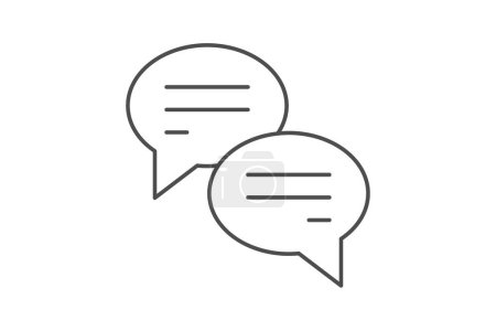 Comments grey thin line icon , vector, pixel perfect, illustrator file