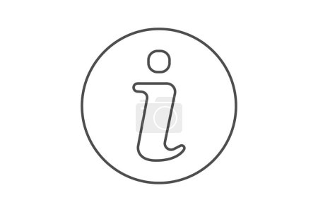 Ilustración de Acerca de gris delgado icono de línea, vector, píxel perfecto, archivo ilustrador - Imagen libre de derechos