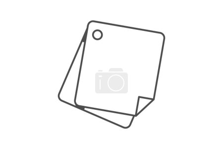 Ilustración de Notas gris delgado icono de línea, vector, píxel perfecto, archivo ilustrador - Imagen libre de derechos