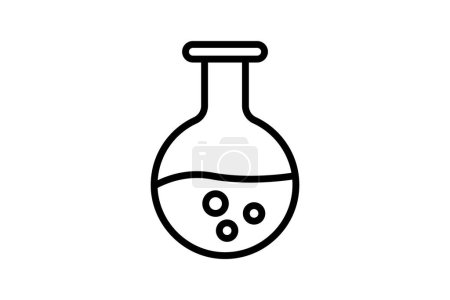Illustration for Flask black outline icon , vector, pixel perfect, illustrator file - Royalty Free Image