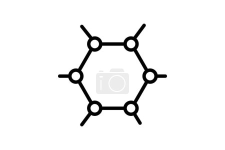 Illustration for Nanotechnology black outline icon , vector, pixel perfect, illustrator file - Royalty Free Image