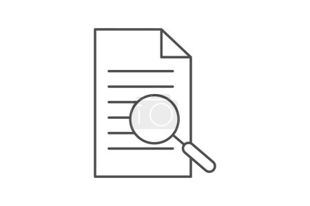 Illustration for Research grey thin line icon , vector, pixel perfect, illustrator file - Royalty Free Image