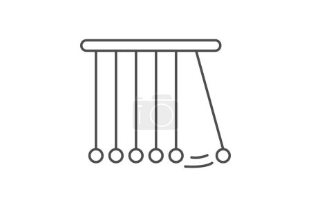 Illustration for Physics grey thin line icon , vector, pixel perfect, illustrator file - Royalty Free Image