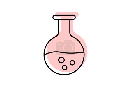 Illustration for Flask color shadow line icon , vector, pixel perfect, illustrator file - Royalty Free Image