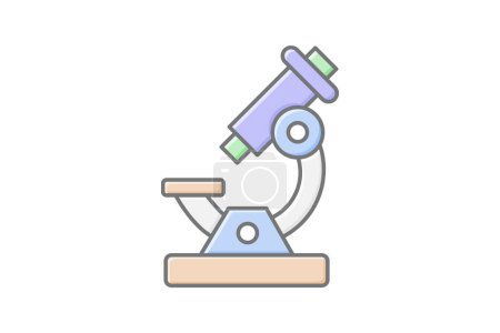 Illustration for Microscope awesome lineal color icon , vector, pixel perfect, illustrator file - Royalty Free Image