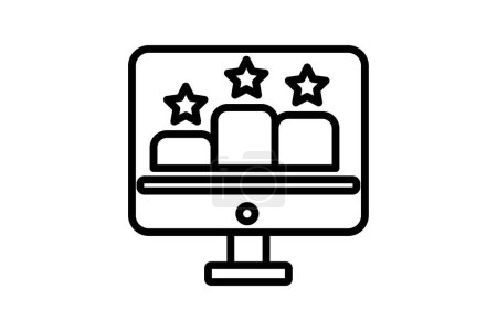 Ilustración de Icono de tablas de clasificación, juegos, juego, clasificación, icono de línea de competencia, icono de vector editable, píxel perfecto, archivo ai ilustrador - Imagen libre de derechos