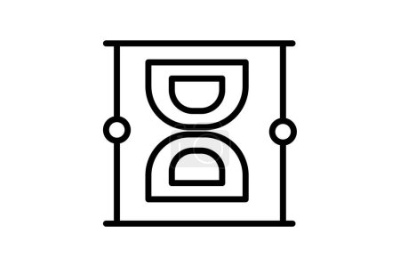 Illustration for Time Trials icon, trials, gaming, game, speedruns line icon, editable vector icon, pixel perfect, illustrator ai file - Royalty Free Image