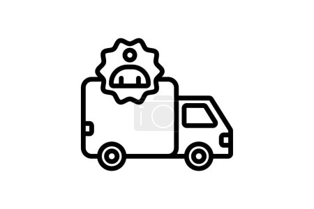 Delivery Driver icon, driver, courier, delivery person, delivery agent line icon, editable vector icon, pixel perfect, illustrator ai file