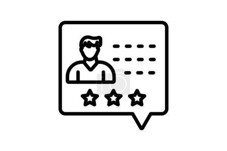 Illustration for Ratings and Reviews icon, customer ratings, customer reviews, star ratings, product ratings line icon, editable vector icon, pixel perfect, illustrator ai file - Royalty Free Image
