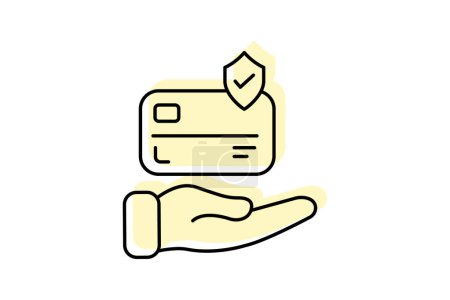 Payment icon, online payment, digital payment, payment options, payment methods color shadow thinline icon, editable vector icon, pixel perfect, illustrator ai file