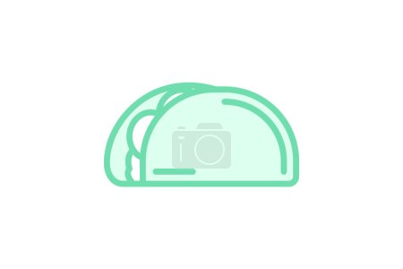 Mexikanisches Essen Symbol, mexikanische Küche, mexikanisches Restaurant, mexikanische Speisekarte, mexikanische Gerichte Duoton-Linie Symbol, editierbare Vektor-Symbol, Pixel perfekt, Illustrator ai-Datei