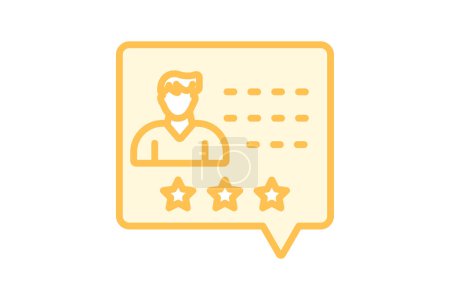 Illustration for Ratings and Reviews icon, customer ratings, customer reviews, star ratings, product ratings duotone line icon, editable vector icon, pixel perfect, illustrator ai file - Royalty Free Image