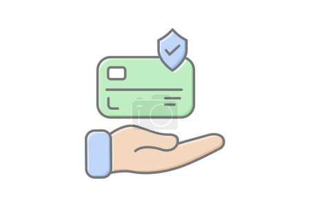 Payment icon, online payment, digital payment, payment options, payment methods lineal color icon, editable vector icon, pixel perfect, illustrator ai file