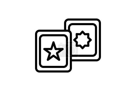Karteikarten-Symbol, Lernkarten, Stichwortkarten, Revisionskarten, Karteikarten-Zeilensymbol, editierbares Vektorsymbol, Pixel perfekt, Illustrator ai-Datei