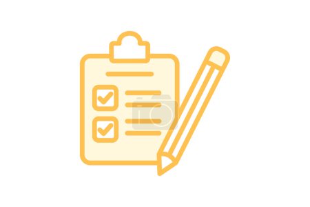 Exams icon, assessments, tests, evaluations, examinations duotone line icon, editable vector icon, pixel perfect, illustrator ai file