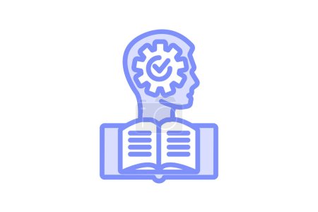 Illustration for Adaptive Learning icon, personalized learning, customized learning, individualized learning, adaptive technology duotone line icon, editable vector icon, pixel perfect, illustrator ai file - Royalty Free Image
