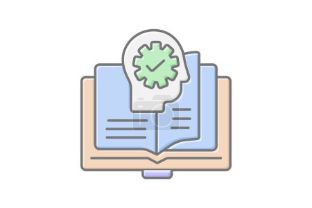 Reading Skills icon, reading proficiency, reading development, reading comprehension, reading fluency lineal color icon, editable vector icon, pixel perfect, illustrator ai file