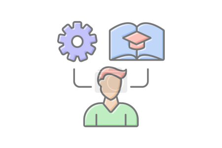 Project-based Learning icon, pbl, project-based education, project-based instruction, project-based curriculum lineal color icon, editable vector icon, pixel perfect, illustrator ai file