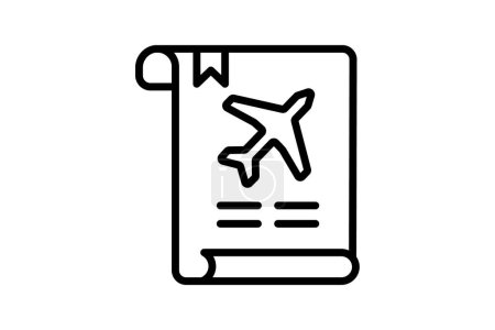 Reisetipps Symbol, Reisetipps, Reisehinweise, Reisetipps, Reiseempfehlungen Zeilensymbol, editierbare Vektor-Symbol, Pixel perfekt, Illustrator ai-Datei