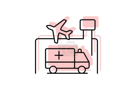 Emergency Assistance icon, assistance, emergency assistance, emergency services, emergency support color shadow thinline icon, editable vector icon, pixel perfect, illustrator ai file