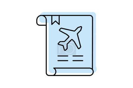 Travel Tips icon, travel tips, travel advice, tips for travel, travel recommendations color shadow thinline icon, editable vector icon, pixel perfect, illustrator ai file