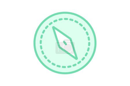 Compass icon, navigation compass, directional compass, magnetic compass, compass apps duotone line icon, editable vector icon, pixel perfect, illustrator ai file