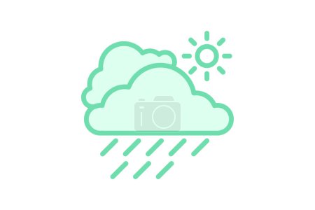Weather icon, weather conditions, weather forecast, weather report, weather updates duotone line icon, editable vector icon, pixel perfect, illustrator ai file