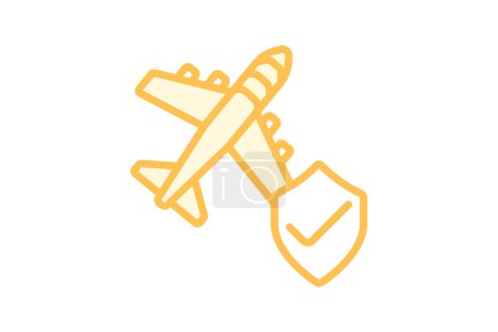 Travel Safety icon, travel safety, safety tips, travel safety tips, safety measures duotone line icon, editable vector icon, pixel perfect, illustrator ai file