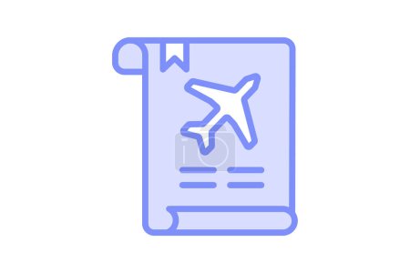 Reisetipps Symbol, Reisetipps, Reisehinweise, Reisetipps, Reiseempfehlungen Duotone Line Symbol, editierbare Vektor-Symbol, Pixel perfekt, Illustrator ai-Datei