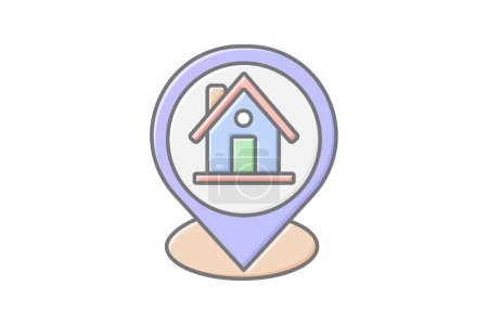 Illustration for Landmarks icon, landmark, iconic landmarks, famous landmarks, historical landmarks lineal color icon, editable vector icon, pixel perfect, illustrator ai file - Royalty Free Image