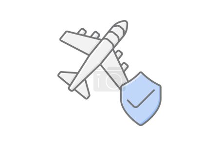 Travel Safety icon, travel safety, safety tips, travel safety tips, safety measures lineal color icon, editable vector icon, pixel perfect, illustrator ai file