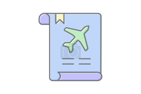 Reisetipps Symbol, Reisetipps, Reisehinweise, Reisetipps, Reiseempfehlungen lineare Farbsymbol, editierbare Vektor-Symbol, Pixel perfekt, Illustrator ai-Datei