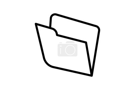 Folder icon, folders, directory, directories, file folder line icon, editable vector icon, pixel perfect, illustrator ai file