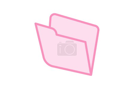 Illustration for Folder icon, folders, directory, directories, file folder duotone line icon, editable vector icon, pixel perfect, illustrator ai file - Royalty Free Image