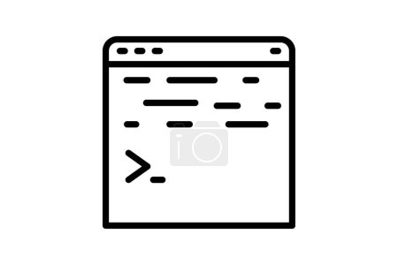 Text-Editor-Symbol, Editor, Software, Code, Schreibzeilensymbol, editierbares Vektorsymbol, Pixel perfekt, Illustrator ai-Datei