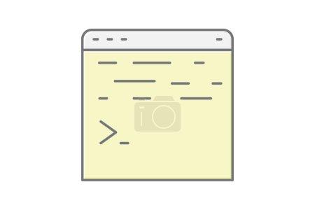 Text-Editor-Symbol, Editor, Software, Code, Schreiben lineare Farb-Symbol, editierbare Vektor-Symbol, Pixel perfekt, Illustrator ai-Datei