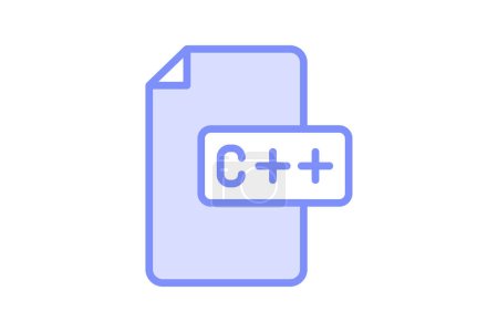 C Plus Plus Language icon, Programmierung, Sprache, Entwicklung, cplusplus duotone line icon, editierbares Vektor icon, pixel perfect, illustrator ai file